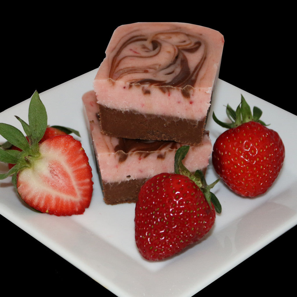 Strawberry Chocolate Swirl Fudge